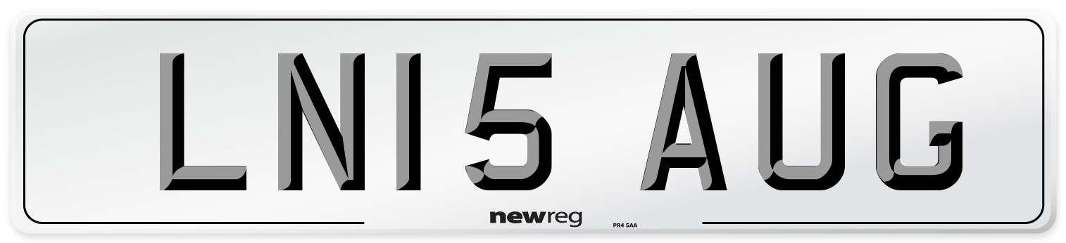 LN15 AUG Number Plate from New Reg